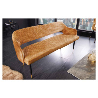LuxD Dizajnová lavica Laney 162 cm horčicový zamat