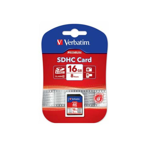 Verbatim paměťová karta Secure Digital Card Premium U1, 16GB, SDHC, 43962, UHS-I U1 (Class 10)