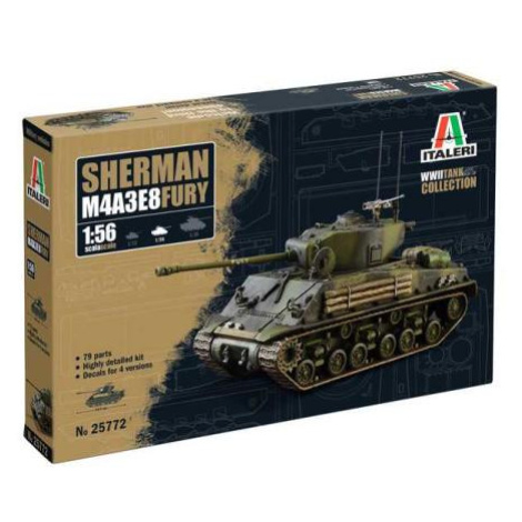 Model Kit tank 25772 - M4A3E8 Sherman "Fury" (1:56)