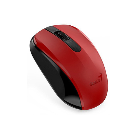 Genius Myš NX-8008S, 1200DPI, 2.4 [GHz], optická, 3tl., bezdrátová USB, červená, 1 ks AA