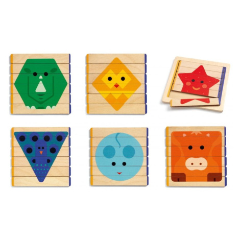 Detské drevené puzzle Djeco Animale