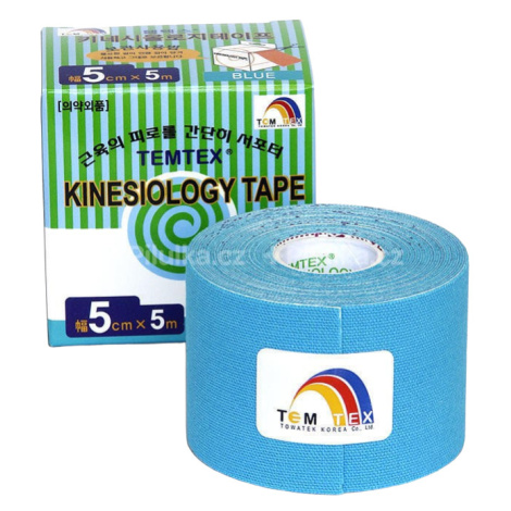 TEMTEX KINESOLOGY TAPE Tejpovacia páska, modrá, 5 m