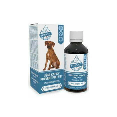 Ušné kvapky Prevent pre psov TOPVET 50ml