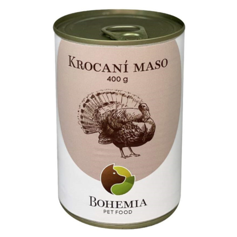 BOHEMIA PET FOOD Konzerva morčacie mäso vo vlastnej šťave pre psov 400 g