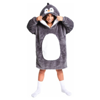 Cozy Noxxiez CH323 Tučniak - hrejivá televízna mikinová deka s kapucňou pre deti 7-12 r