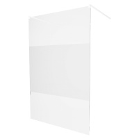 MEXEN/S - KIOTO samostatne stojaca sprchová zástena 120 x 200, transparent/dekor 8 mm, biela 800