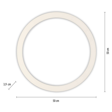 Stropné svietidlo LED PURE Lines, Ø 50 cm, strieborné, CCT, diaľkové ovládanie