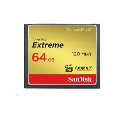 SanDisk Compact Flash 64GB Extreme (R:120/W:85 MB/s) UDMA7