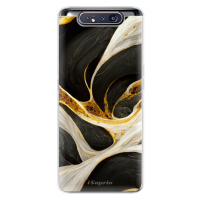 Odolné silikónové puzdro iSaprio - Black and Gold - Samsung Galaxy A80