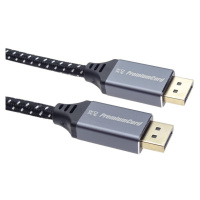 PREMIUMCORD Kábel DisplayPort 1.4 prípojný kábel, kovové a pozlátené konektory, 3m