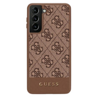 Plastové puzdro Guess na Samsung Galaxy S23 Ultra 5G S918 GUHCS23LG4GLBR 4G Bottom Sprite hnedé