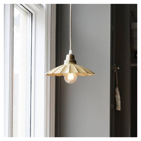 PR Home Závesné svietidlo Ester, žlté, Ø 24 cm, železo, zástrčka