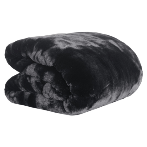 Kožušinová deka, čierna, 150x170, RABITA TYP 1 Tempo Kondela