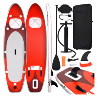 vidaXL Nafukovací Stand up paddleboard červený 300x76x10 cm