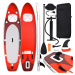 vidaXL Nafukovací Stand up paddleboard červený 300x76x10 cm