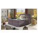 NABBI Diana 160 čalúnená manželská posteľ s úložným priestorom fialová