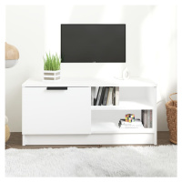 vidaXL TV stolík biely 80x35x36,5 cm spracované drevo