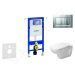 GEBERIT - Duofix Modul na závesné WC s tlačidlom Sigma30, matný chróm/chróm + Duravit D-Code - W