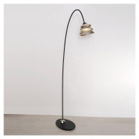 Stojaca lampa Snail One v strieborno-hnedej