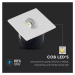 Schodiskové LED svietidlo štvorcové 3W, 3000K, 270lm, biele VT-1109SQ (V-TAC)