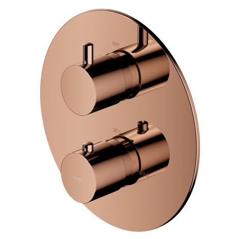 OMNIRES - Y termostatická sprchová/vaňová batéria pre podomietkovú inštaláciu bez telesa, meď CP