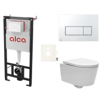 Cenově zvýhodněný závěsný WC set Alca do lehkých stěn / předstěnová + WC SAT Brevis SIKOASW8