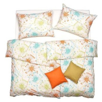 SCANquilt obliečky FINO DESIGN daisy smotanovo-oranžové