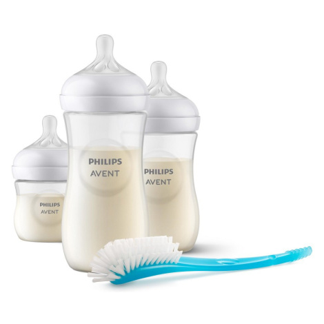 Avent Philips SCD837/12 sada 3 fľašiek Natural + kefka