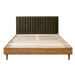 Tmavozelená/prírodná dvojlôžková posteľ s roštom 180x200 cm Oceane – Bobochic Paris