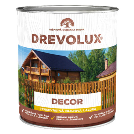 DREVOLUX DECOR - Tenkovrstvá lazúra s obsahom oleja 0,7 L 0123 - borovica