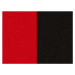 NABBI Murino L/P rohová sedačka u s rozkladom a úložným priestorom červená / čierna