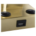 Zlaté nástenné svietidlo USB s bielym tienidlom - Brescia Combi