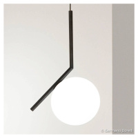 FLOS IC S1 Designer závesná lampa, čierna Ø 20cm