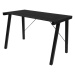 Dkton Dizajnový písací stôl Narges 125 cm, čierny sklenený