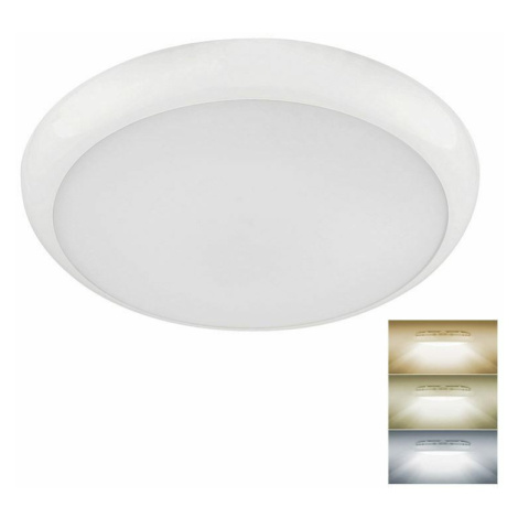 Solight LED vonkajšie stropné osvetlenie so senzorom CCT, 20W, 1800lm, 33cm, biela farba