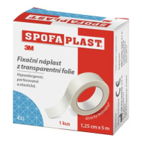 SPOFAPLAST Spofaplast č.431 Fixačná náplasť 1,25 cm x 5 m, z transparentnej fólie, cievka