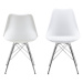 Dkton 23942 Dizajnová stolička Nasia, biele - chróm
