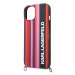 Plastové puzdro Karl Lagerfeld na Apple iPhone 14 KLHCP14SSTSTP Color Stripes Strap ružové