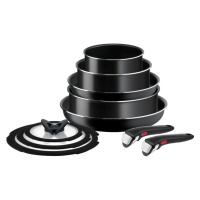 Hliníková súprava riadu 10 ks INGENIO EASY COOK & CLEAN BLAC L1549042 – Tefal