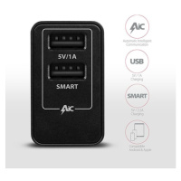 AXAGON ACUDS16 SMART nabíjačka do siete 2x USB výstup 5V/2.2A + 5V/1A 16W