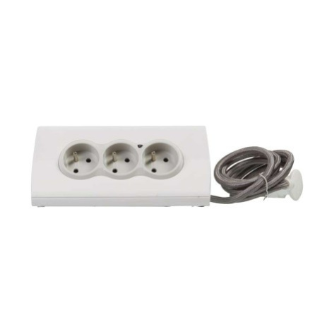 Legrand predlžovací kábel 1,5 m / 3 zásuvky / s USB / biela-sivá / PVC / 1,5 mm2