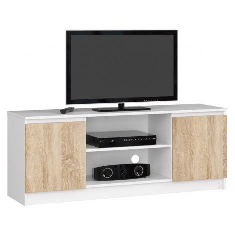 TV stolík Beron 140 cm biely/sonoma