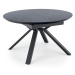 HALMAR Vertigo okrúhly rozkladací jedálenský stôl čierny mramor / čierna