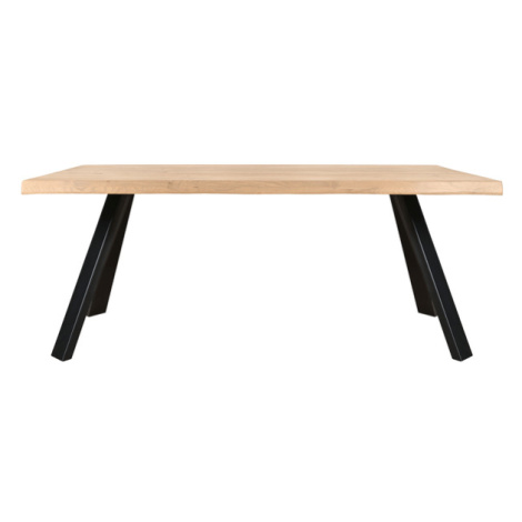 Sconto Jedálenský stôl AMAYA LN dub/kov, šírka 200 cm, prírodná hrana Houseland