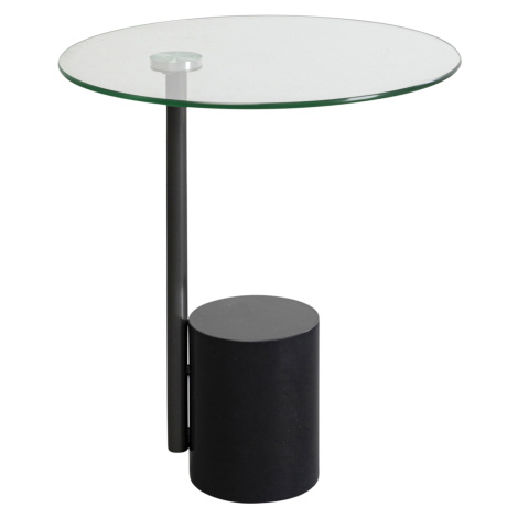 Tori príručný stolík čierny Ø40 cm Kare Design