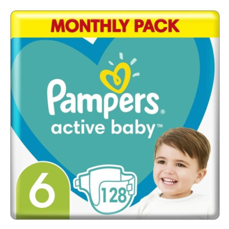 PAMPERS Active Baby 6 (13-18 kg) 128 ks Extra Large - jednorázové plienky