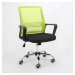 KONDELA Apolo kancelárska stolička s podrúčkami zelená / čierna