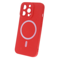 Silikónové puzdro na Apple iPhone 14 Silicon MagSafe červené