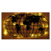 Nástěnná dekorace World Map Globe Led černá