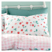 Biele/ružové obliečky na dvojlôžko 200x200 cm Strawberry Garden – Catherine Lansfield
